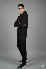 Winter Men's Core By Suitsu Stitched Western Suit-Midnight Heartbeat Hoodie Set