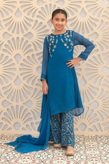 Best Chiffon Hand Adda Work 3 Pc Suit - Wear Ochre -