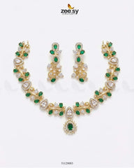 Golden Blossom Vine Necklace Set