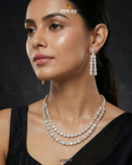 Golden Frost Glimmer Necklace Set