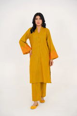 Qurb Stitched 2 Piece Winter Collection'2025-Golden Magic