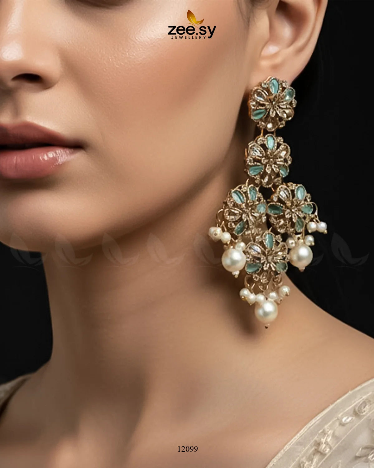 Golden Orchid Elegance Earrings - Zeesy Jewellery