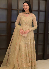 Sardinia Unstitched 3 Piece Formals Collection-Golden Whisper - Amina Sultan