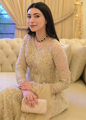 Sardinia Unstitched 3 Piece Formals Collection-Golden Whisper - Amina Sultan