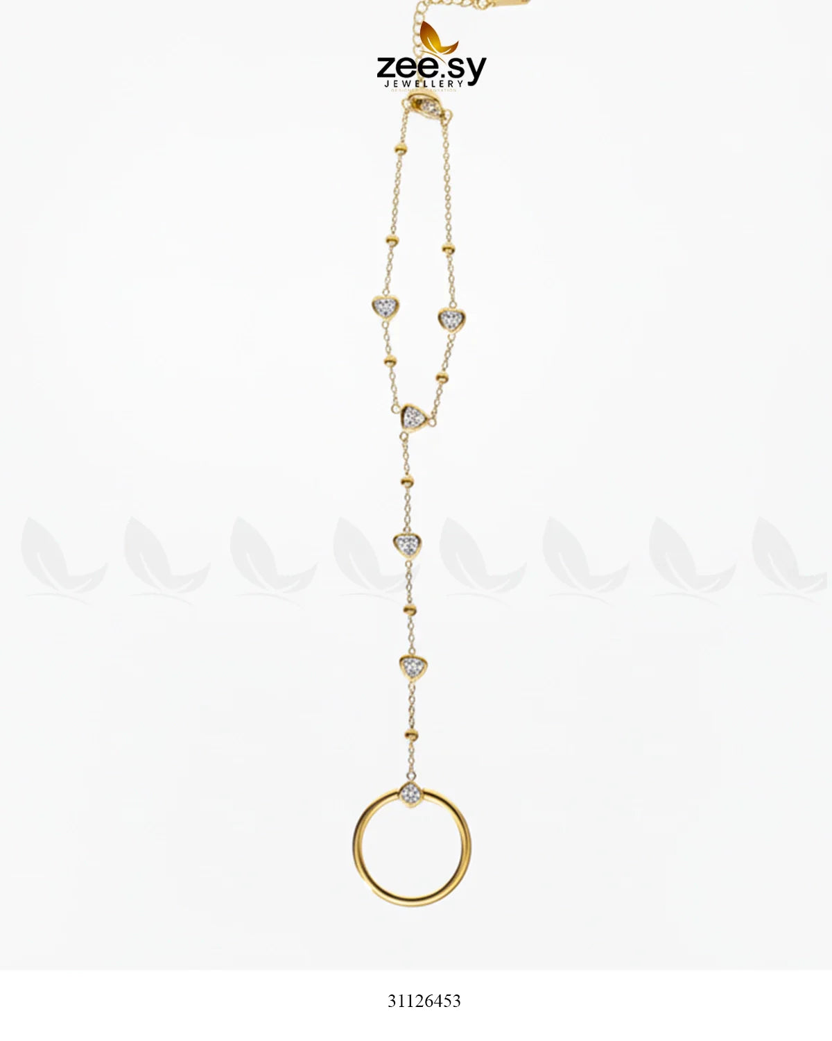 Bella Heart Ring Bracelet - Zeesy Jewellery