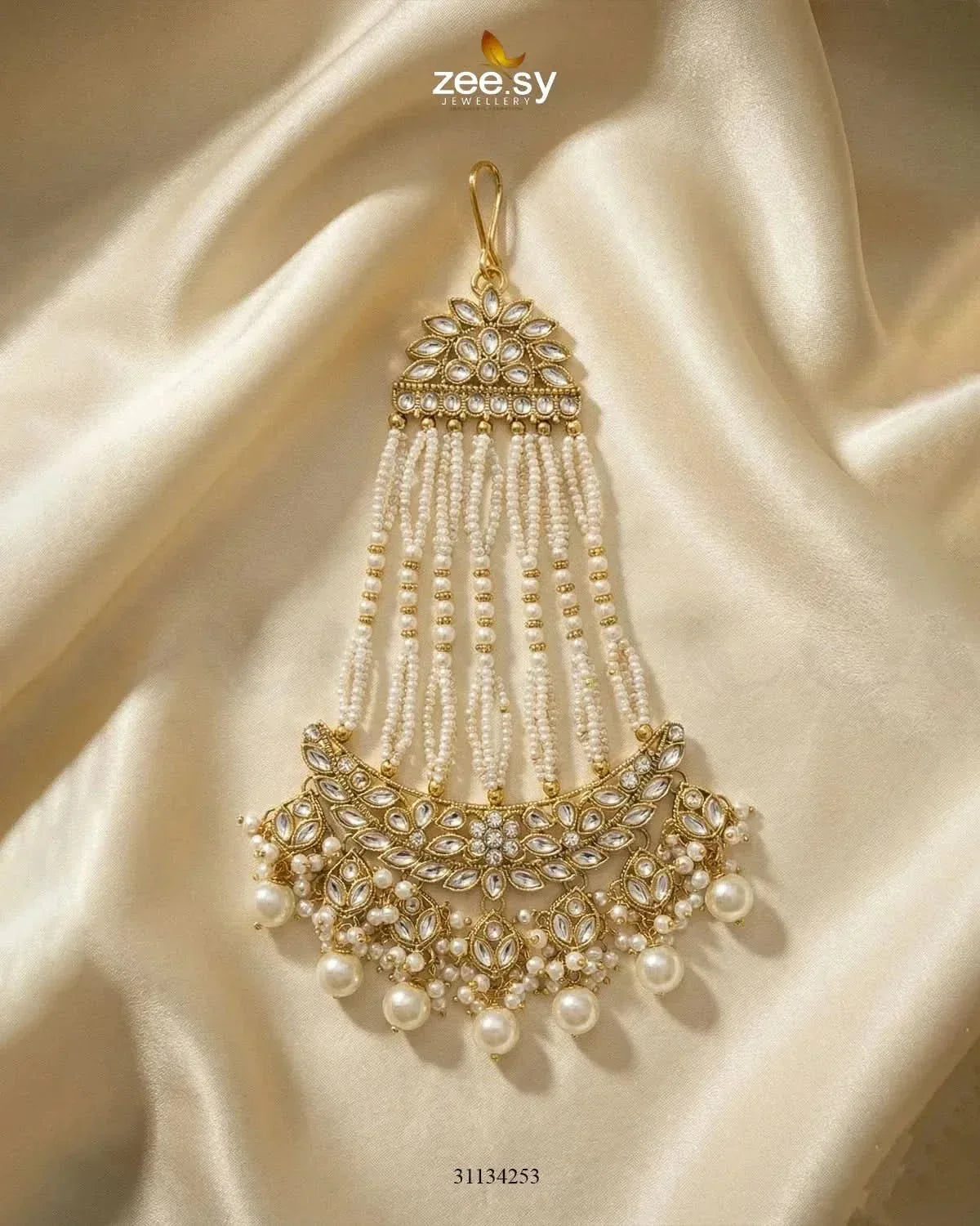 Galini Pearl Kundan Jhumar