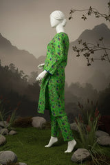 Doriya Luxe By Almeerah Stitched 2 Piece Premium Bana Dora Lawn Collection'2025-Green Regal Essence