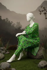 Doriya Luxe By Almeerah Stitched 2 Piece Premium Bana Dora Lawn Collection'2025-Green Regal Essence