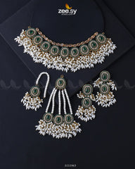 Priyanka Bridal Sets Golden Green - Zeesy Jewellery