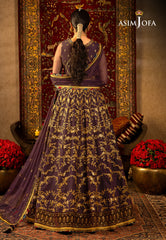 Asim Jofa Velvet Festive Ajvf-03 Embroidered Net 3 Pcs