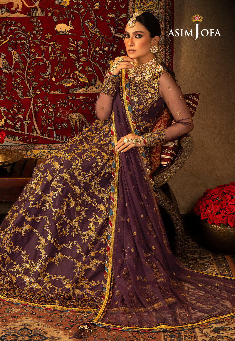 Asim Jofa Velvet Festive Ajvf-03 Embroidered Net 3 Pcs