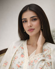 Ayla Studio Stitched 3 Piece Luxe Eid Jacquard Festive Lawn Suit-Gul-e-Narma