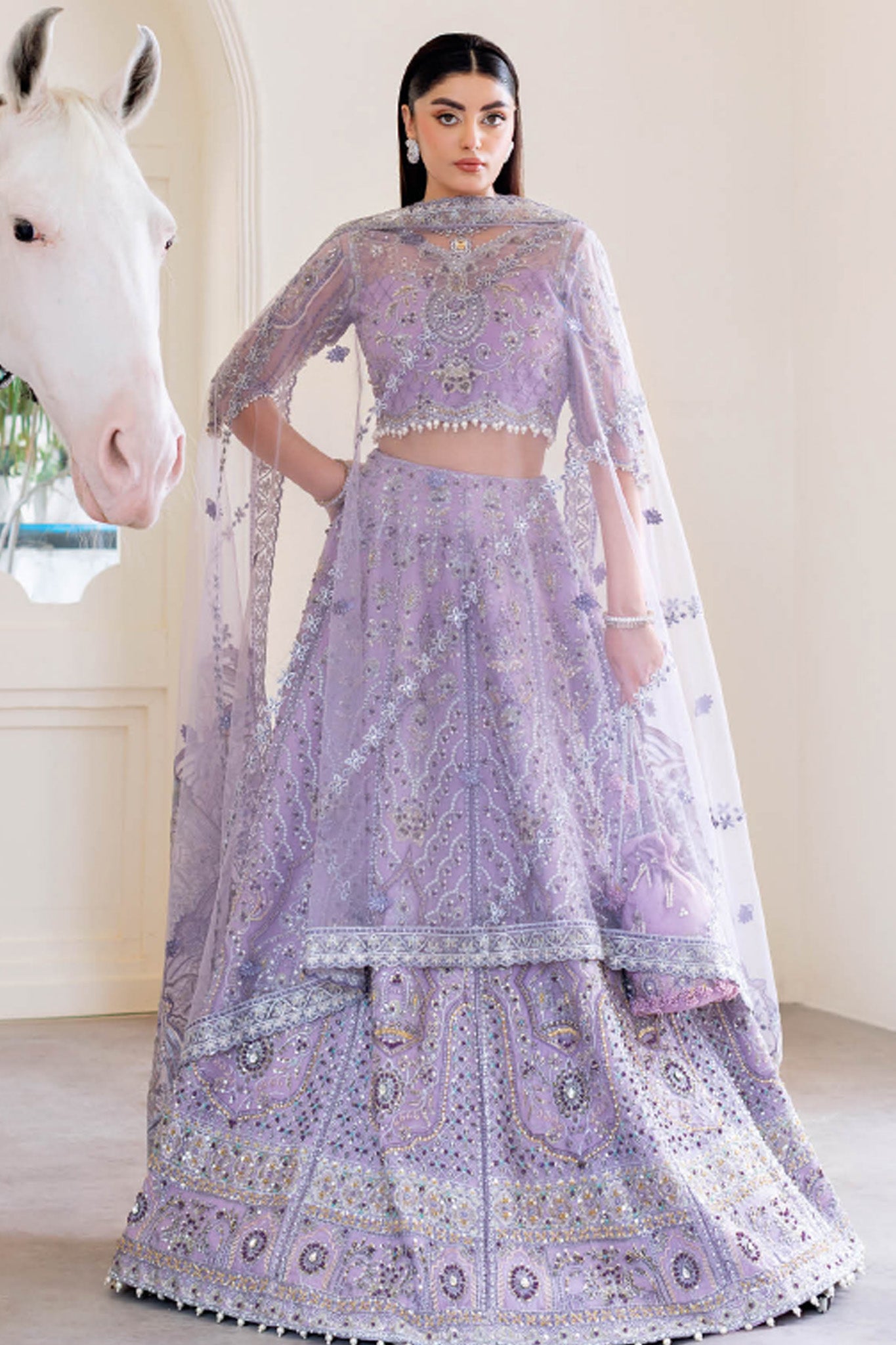 Ramsha Unstitched 3 Piece Luxury Wedding Vol-05 Collection'2025-H-505
