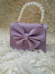 Hiba Fashion Mini bow pearl crossbody bag for girls-(HB-BW-004)