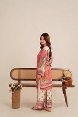 Midway Arts Stitched 2 Piece pink stylish outfit-HCC2506