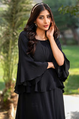 Dhaga Stitched 2 Piece Summer Suit-Pepolka Black