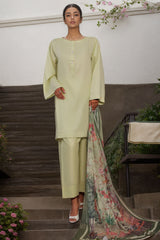 Daily Drop By Hz Stitched 3 Piece Solids Twinset Collection'2025-DJ-3P-LO3