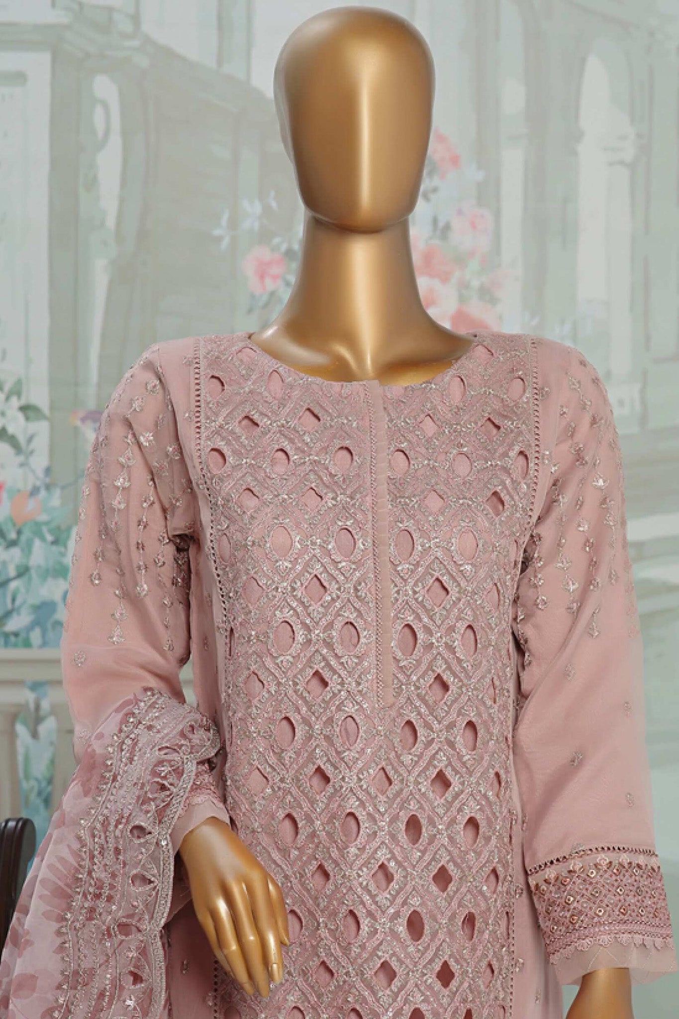 Falsafaa By HZ Stitched 3 Piece Festive Formals Vol-03 Collection'2024-HZK-175-Pink