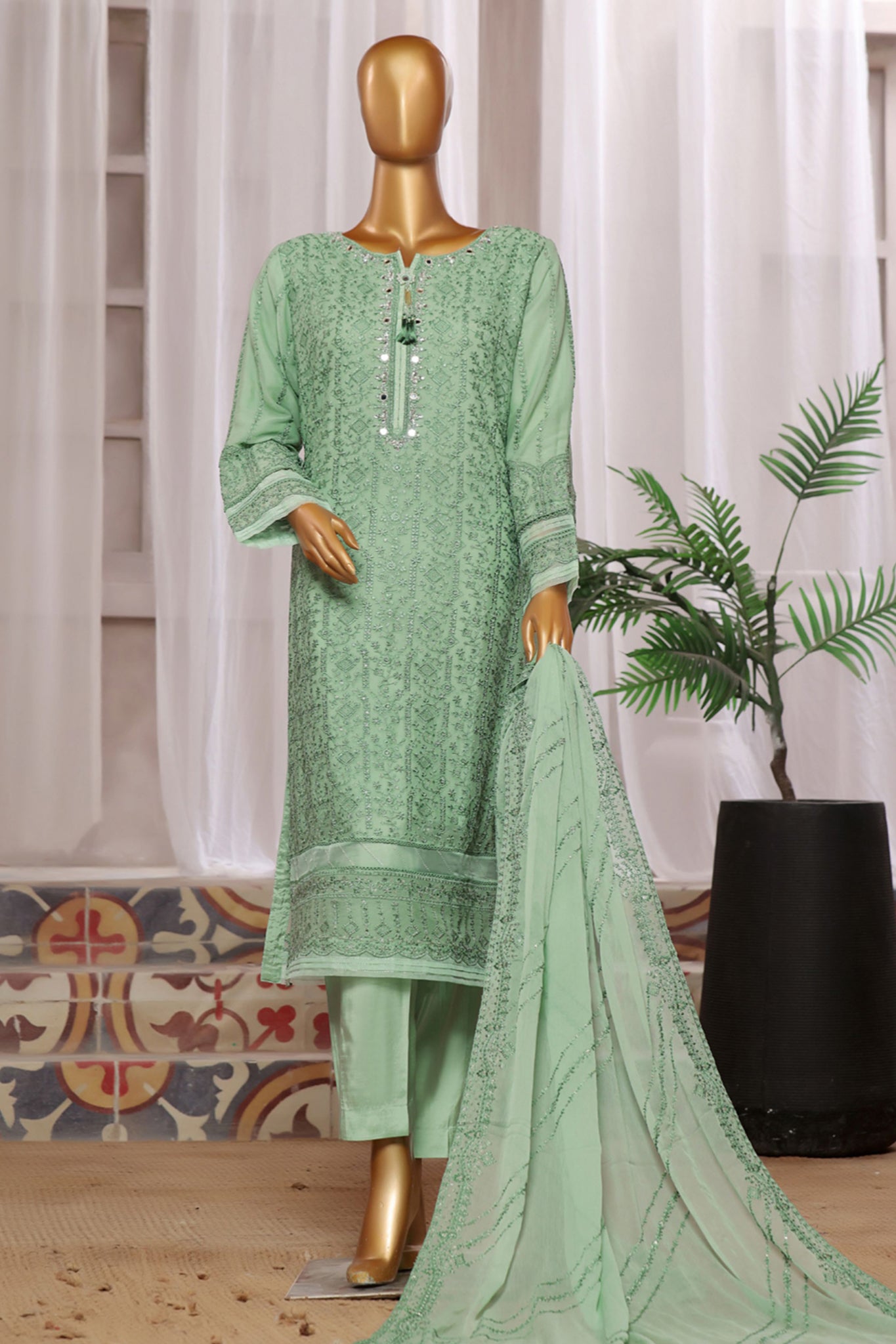 Fasaane By HZ Stitched 3 Piece Formals Chiffon Vol-06 Collection'2024