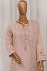 Sheer By HZ Stitched 3 Piece Formals Khaddi Net Collection'2024-HZK-190-Pink