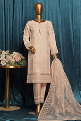 Falsafaa By HZ Stitched 3 Piece Festive Formals Vol-04 Collection-HZK-197-Peach