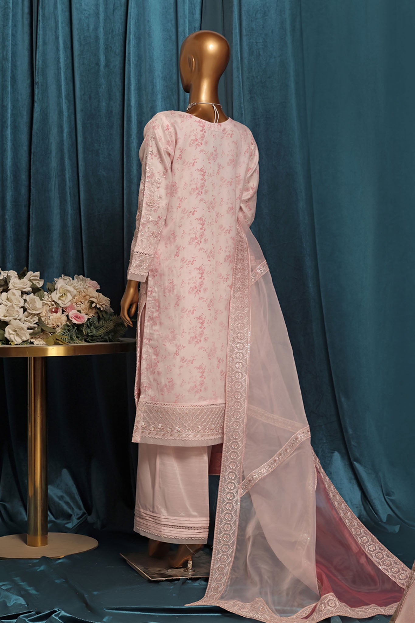 Falsafaa By HZ Stitched 3 Piece Festive Formals Vol-04 Collection-HZK-199-Pink