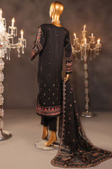 Falsafaa By HZ Stitched 3 Piece Festive Formals Vol-05 Collection-HZK-205-Black