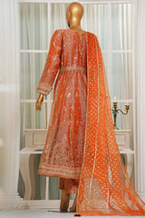 Jashn By HZ Stitched 3 Piece Luxury Formals Collection'2025-HZK-206-Orange