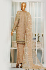 Jashn By HZ Stitched 3 Piece Luxury Formals Collection'2025-HZK-207-Golden
