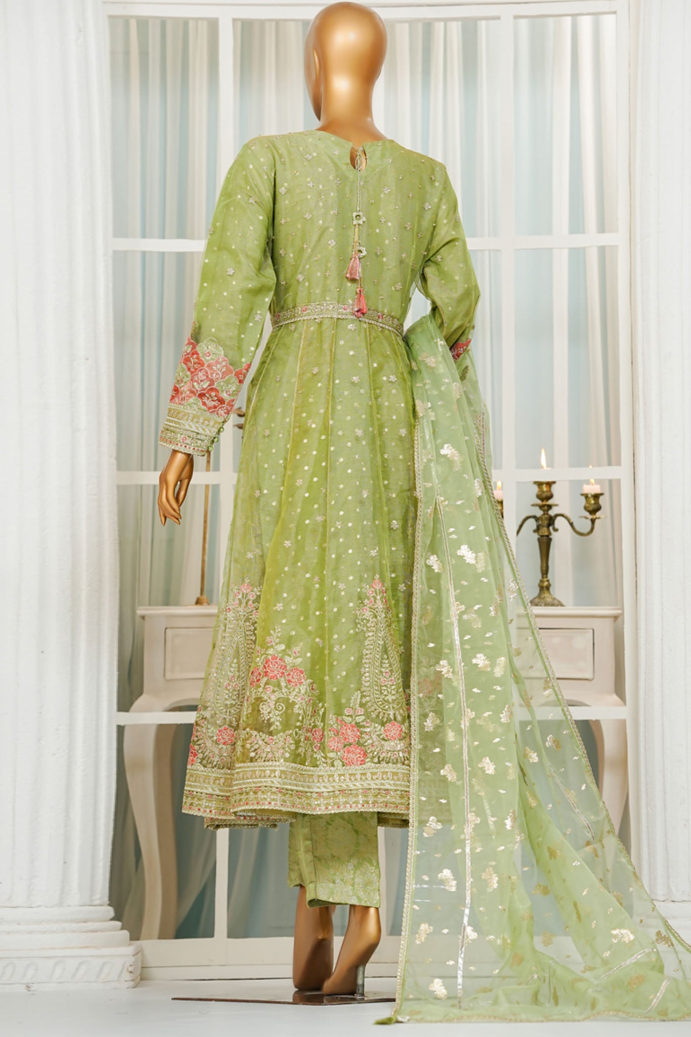 Jashn By HZ Stitched 3 Piece Luxury Formals Collection'2025-HZK-208-Green