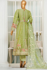 Jashn By HZ Stitched 3 Piece Luxury Formals Collection'2025-HZK-208-Green