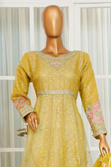 Jashn By HZ Stitched 3 Piece Luxury Formals Collection'2025-HZK-208-Yellow