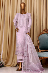 Falsafaa By HZ Stitched 3 Piece Emb Organza Vol-07 Collection'2025-HZK-218-Lilac