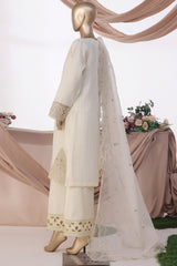 HZ Stitched 3 Piece Luxe Pret Formals Collection'2025-HZK-223-Ivory