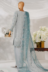 Sheer By HZ Stitched 3 Piece Emb Khaddi Net Formals Collection'2025-HZK-225-Sky Blue