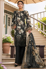 HZ Stitched 3 Piece Chikankari Cambric Collection'2025-LPK-3P-522