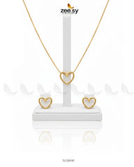 Hallow Heart Pendant Set - Zeesy Jewellery
