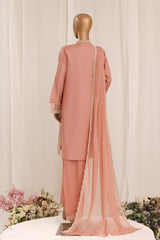 Khombi Stitched 3 Piece Cotton Summer Suit-Hico Pink