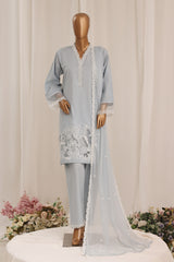 Khombi Stitched 3 Piece Cotton Summer Suit-Hico Silver