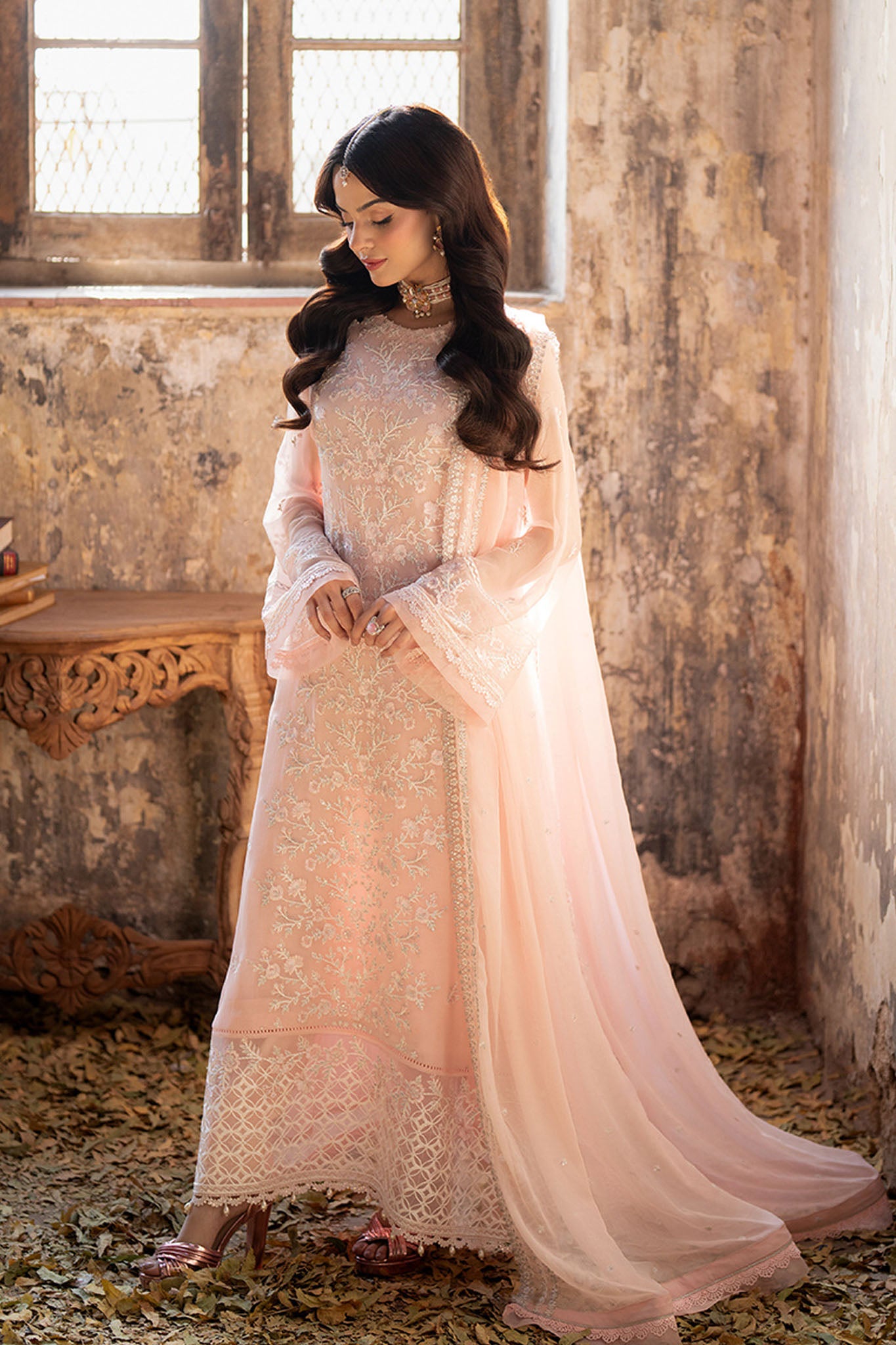 Azure Ensembles Unstitched 3 Piece Festive Formals Collection-I-01329-Pink Mirage