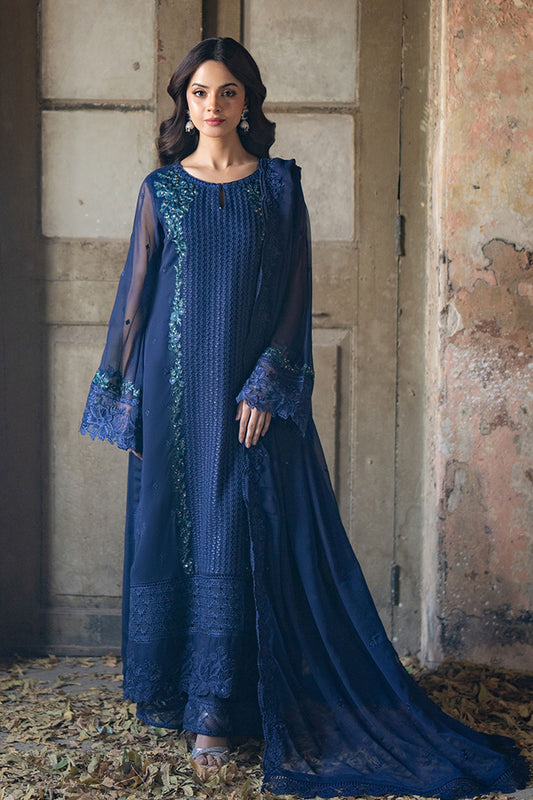 Azure Ensembles Unstitched 3 Piece Festive Formals Collection-I-01335-Serene Sapphire