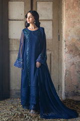 Azure Ensembles Unstitched 3 Piece Festive Formals Collection-I-01335-Serene Sapphire