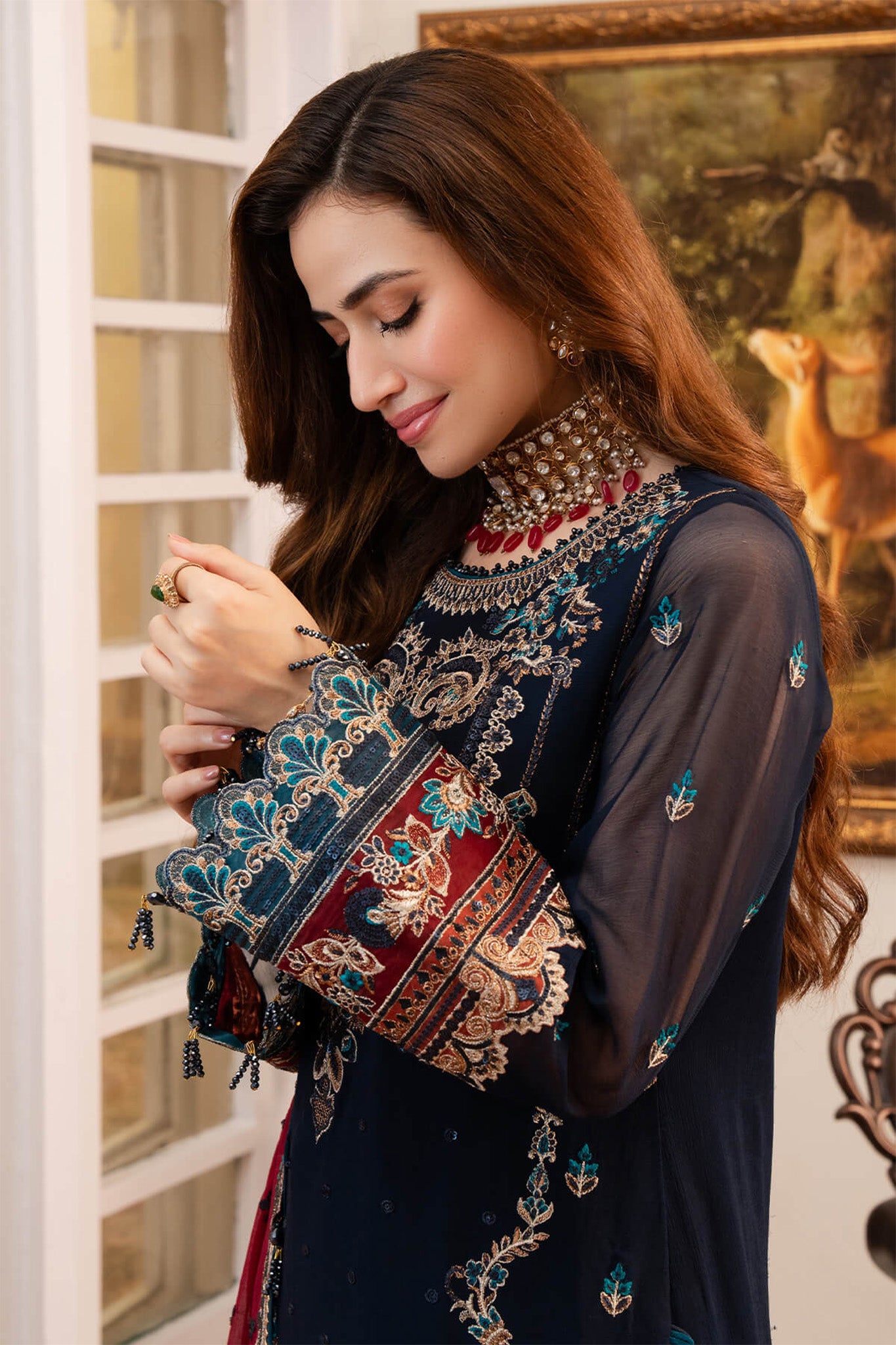 Noor Jahan By Imrozia Unstitched 3 Piece Luxury Chiffon Collection'2024-I-201-Husn