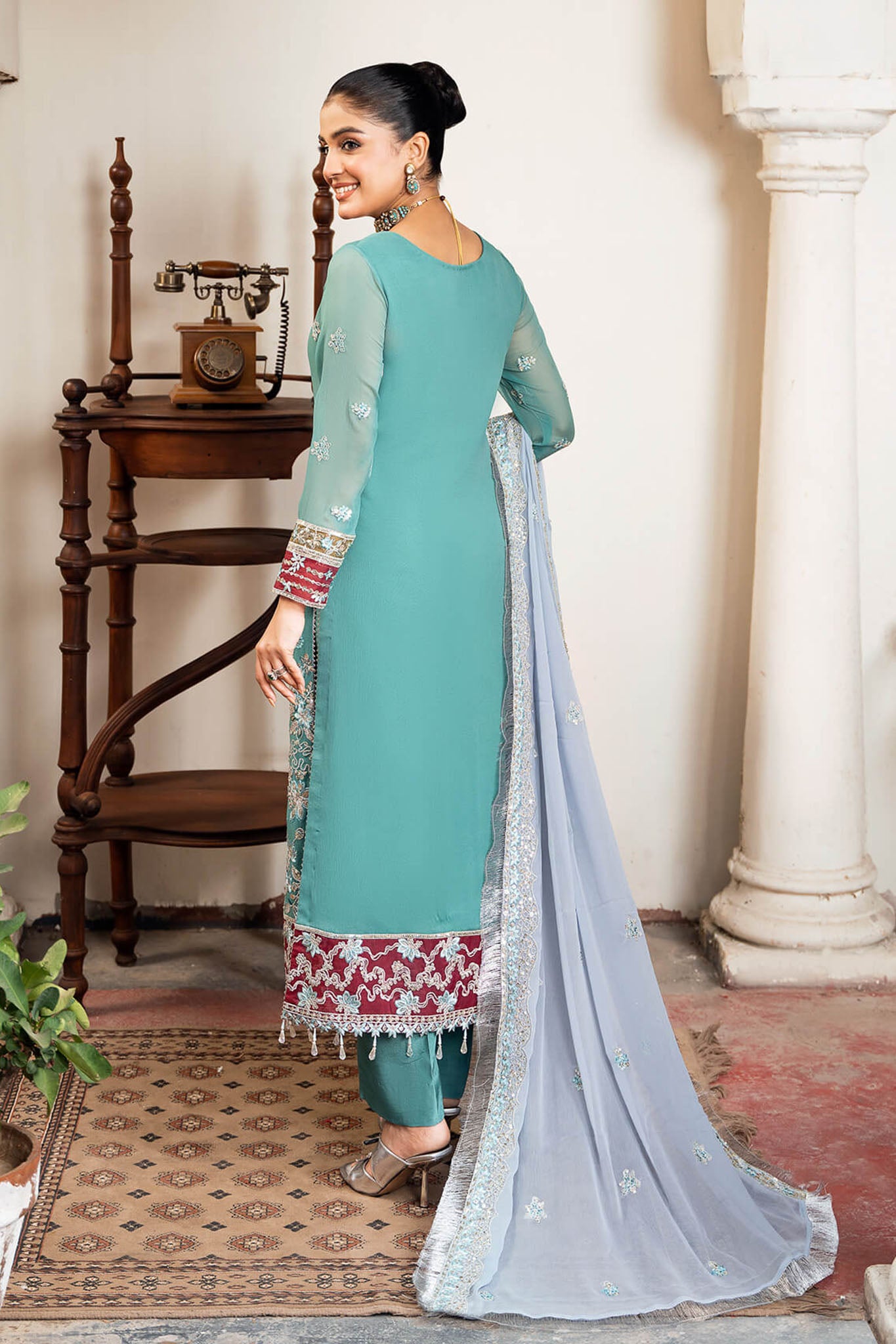 Sitarah By Imrozia X Serene Unstitched 3 Piece Luxury Chiffon Collection'2024-I-211-Nikhat