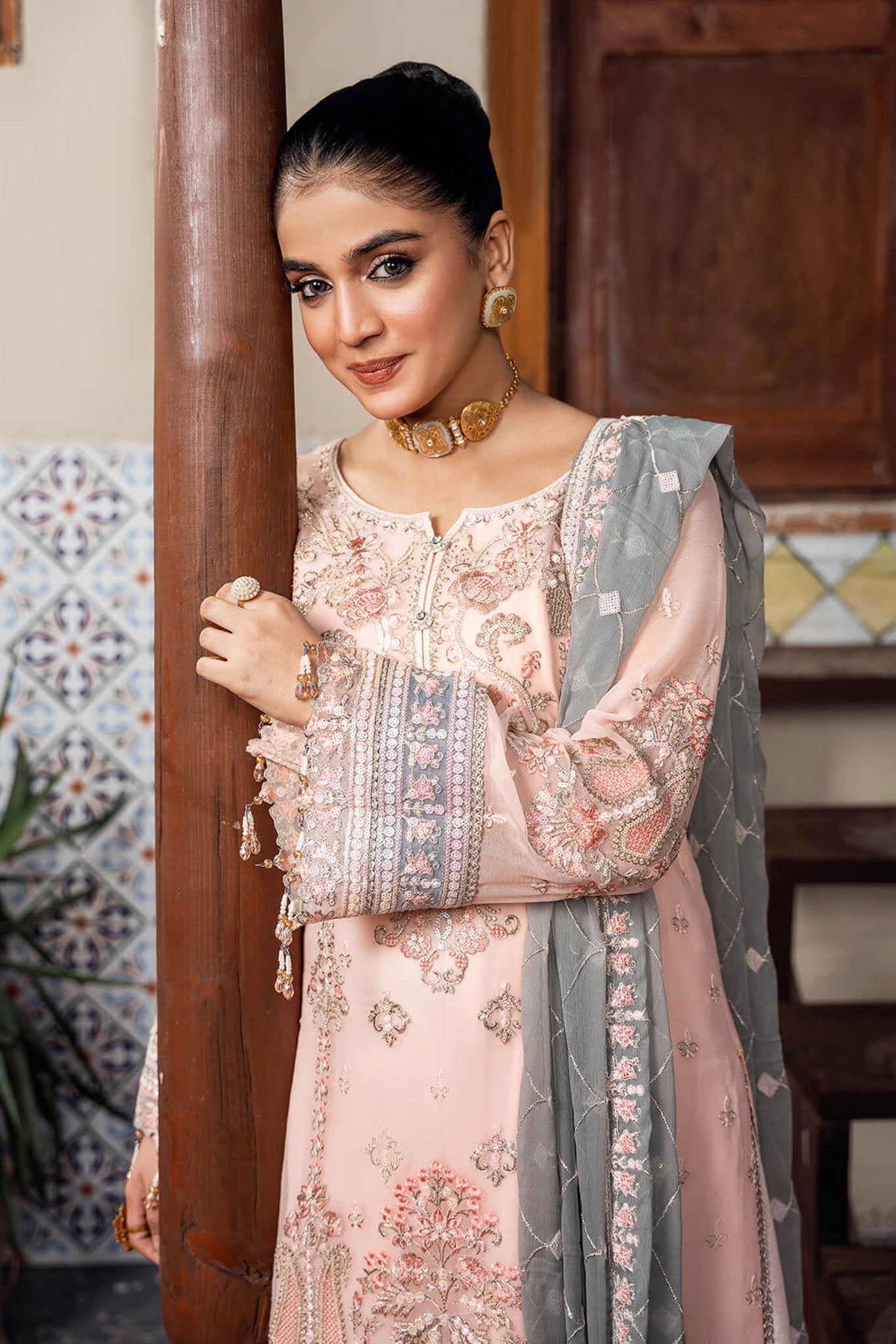 Sitarah By Imrozia X Serene Unstitched 3 Piece Luxury Chiffon Collection'2024-I-213-Roshnayi