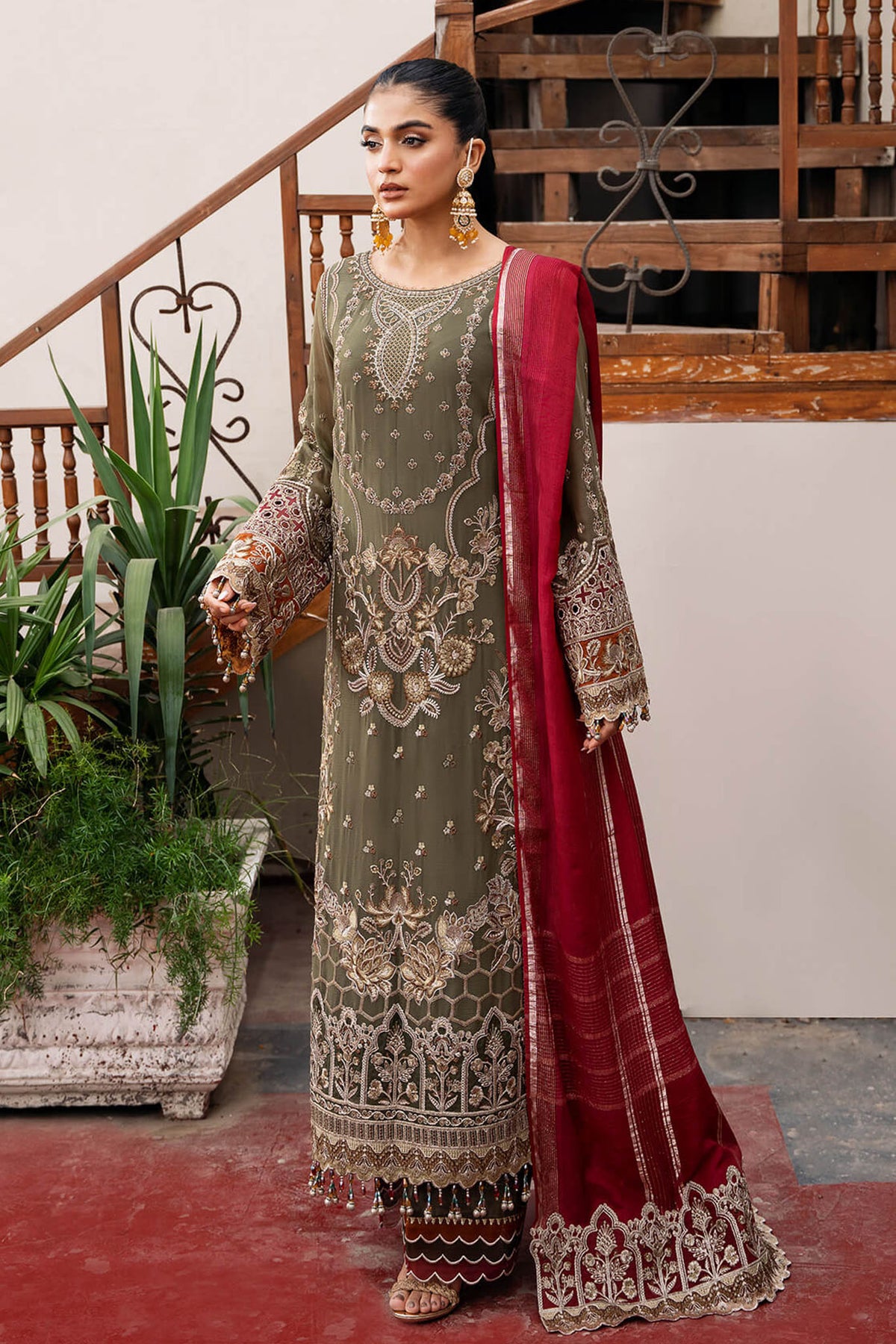 Sitarah By Imrozia X Serene Unstitched 3 Piece Luxury Chiffon Collection'2024-I-214-Chaandni