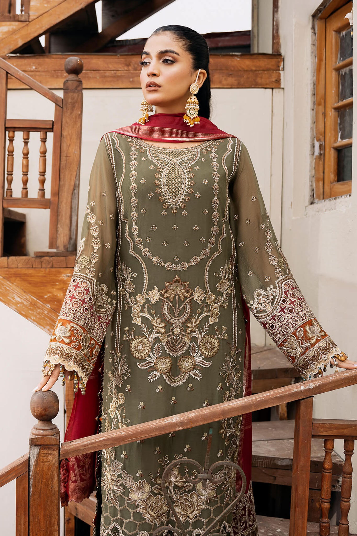 Sitarah By Imrozia X Serene Unstitched 3 Piece Luxury Chiffon Collection'2024-I-214-Chaandni