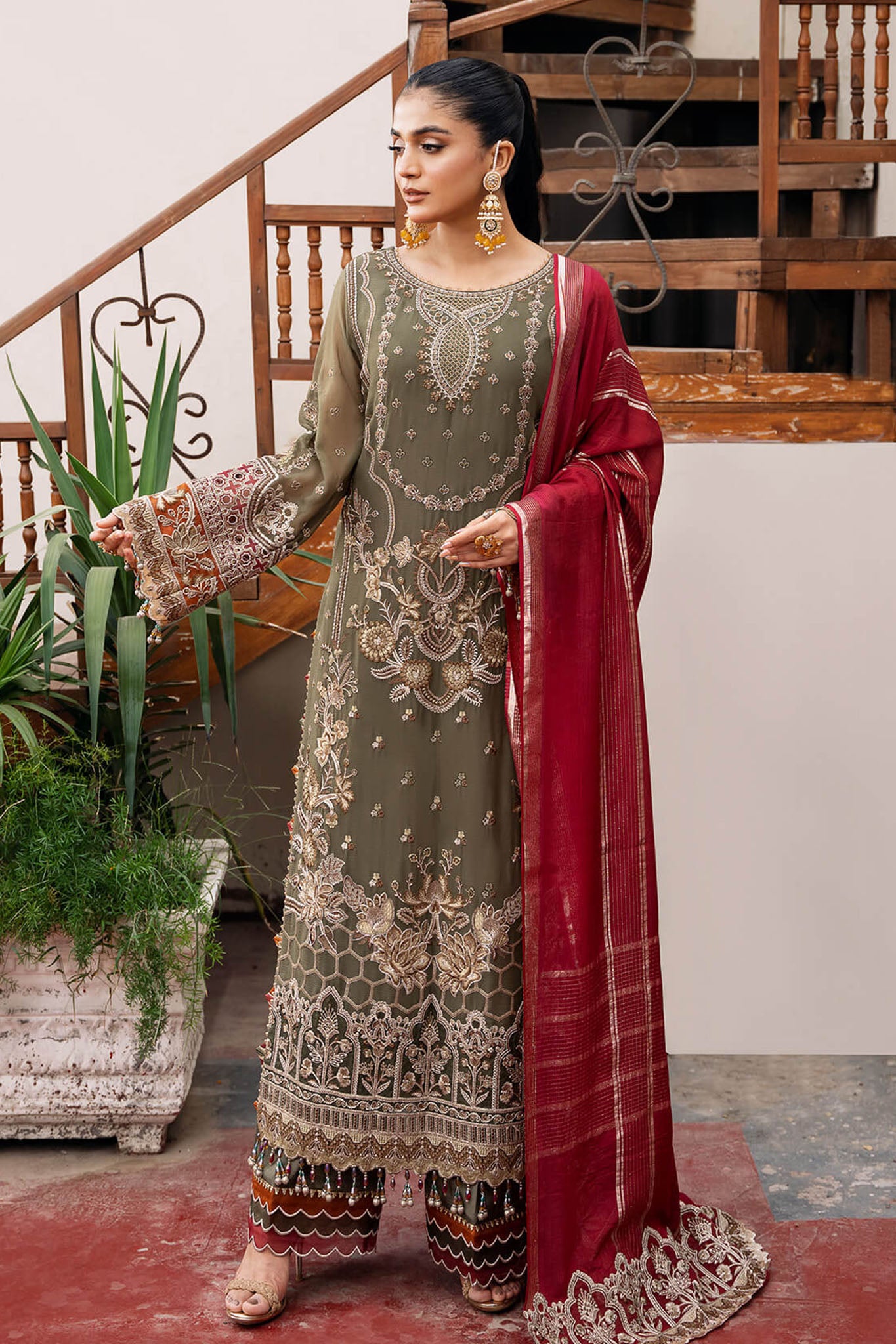 Sitarah By Imrozia X Serene Unstitched 3 Piece Luxury Chiffon Collection'2024-I-214-Chaandni