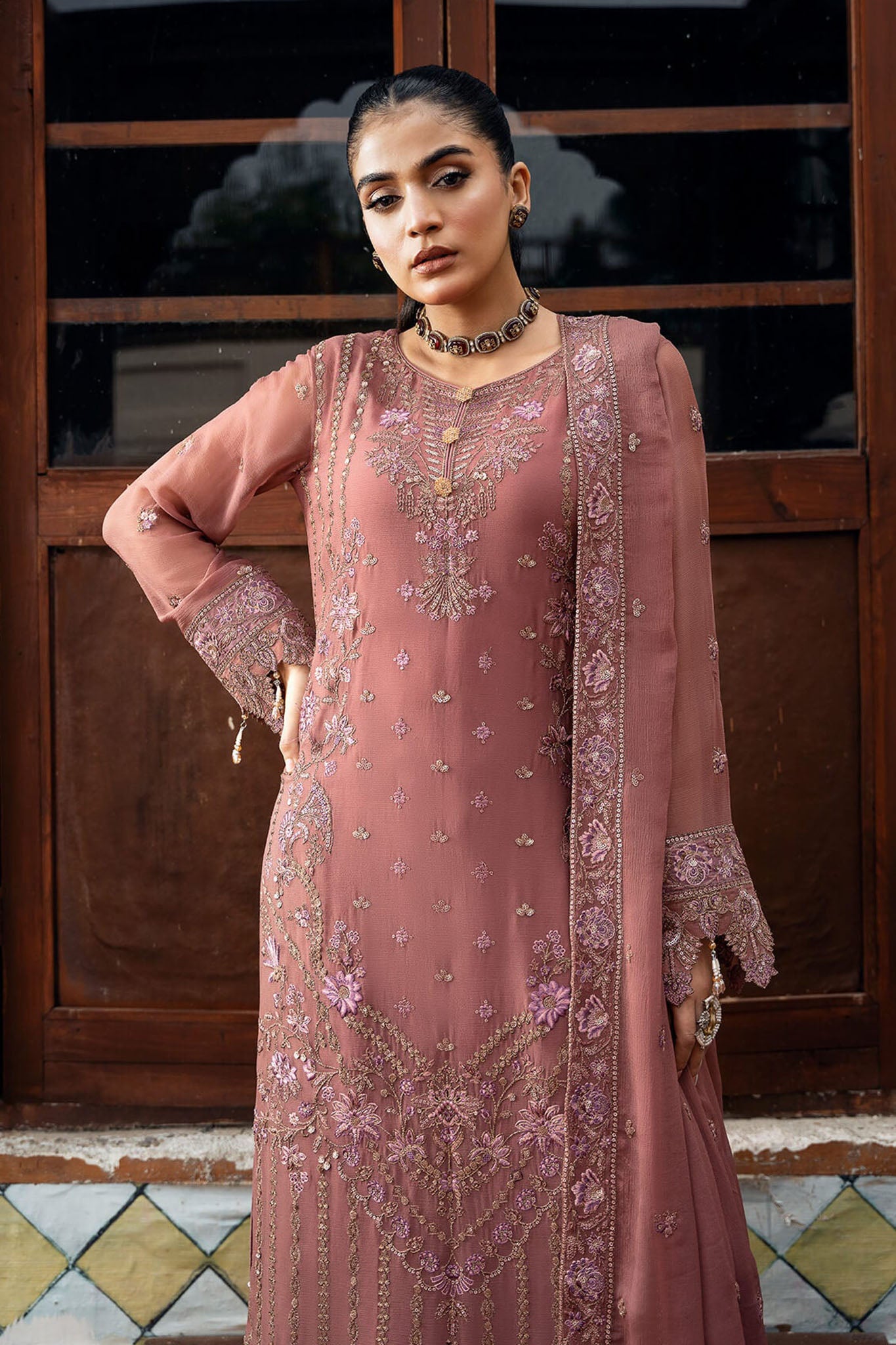 Sitarah By Imrozia X Serene Unstitched 3 Piece Luxury Chiffon Collection'2024-I-216-Parnoor