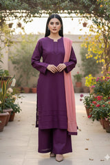Amna Ali Nawaz Stitched Khaddar Suit-KPPP- 001